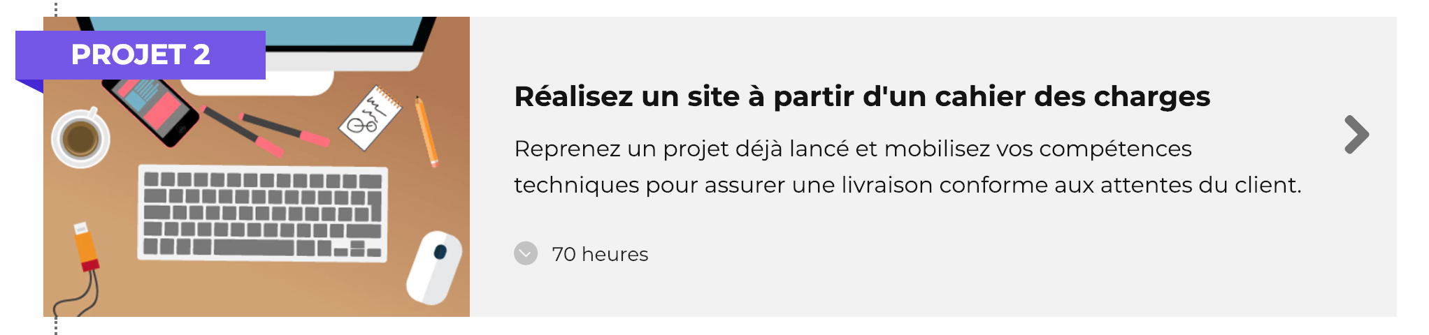 Un projet dans un parcours