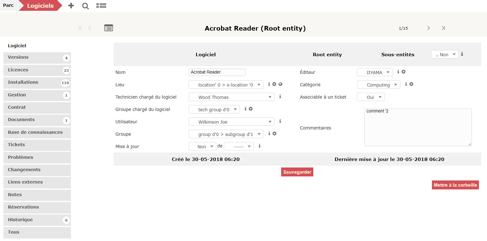 Fiche descriptive du logiciel Acrobat Reader