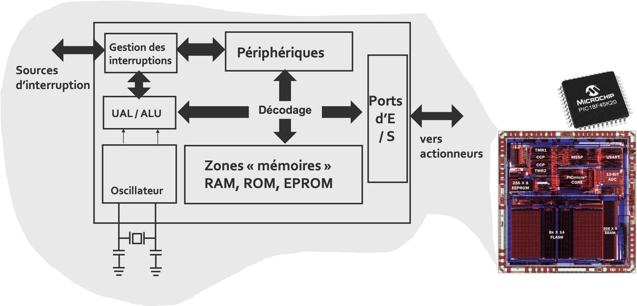Synoptique simplifié du microcontrôleur