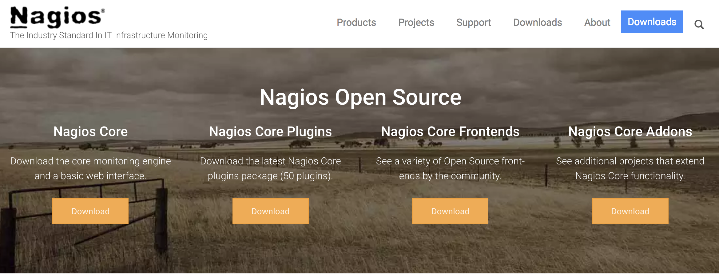 Page d'accueil de Nagios