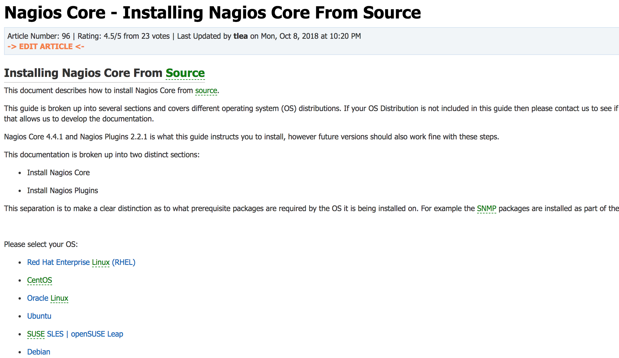 Installez Nagios Core depuis les sources