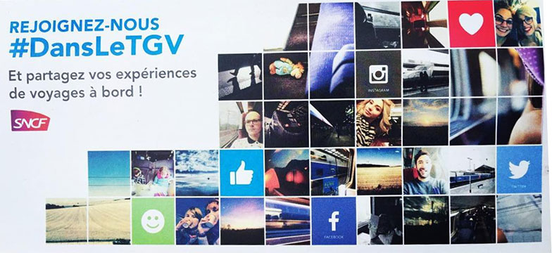 visuel d'une pochette SNCF personnalisé avec photographies de clients