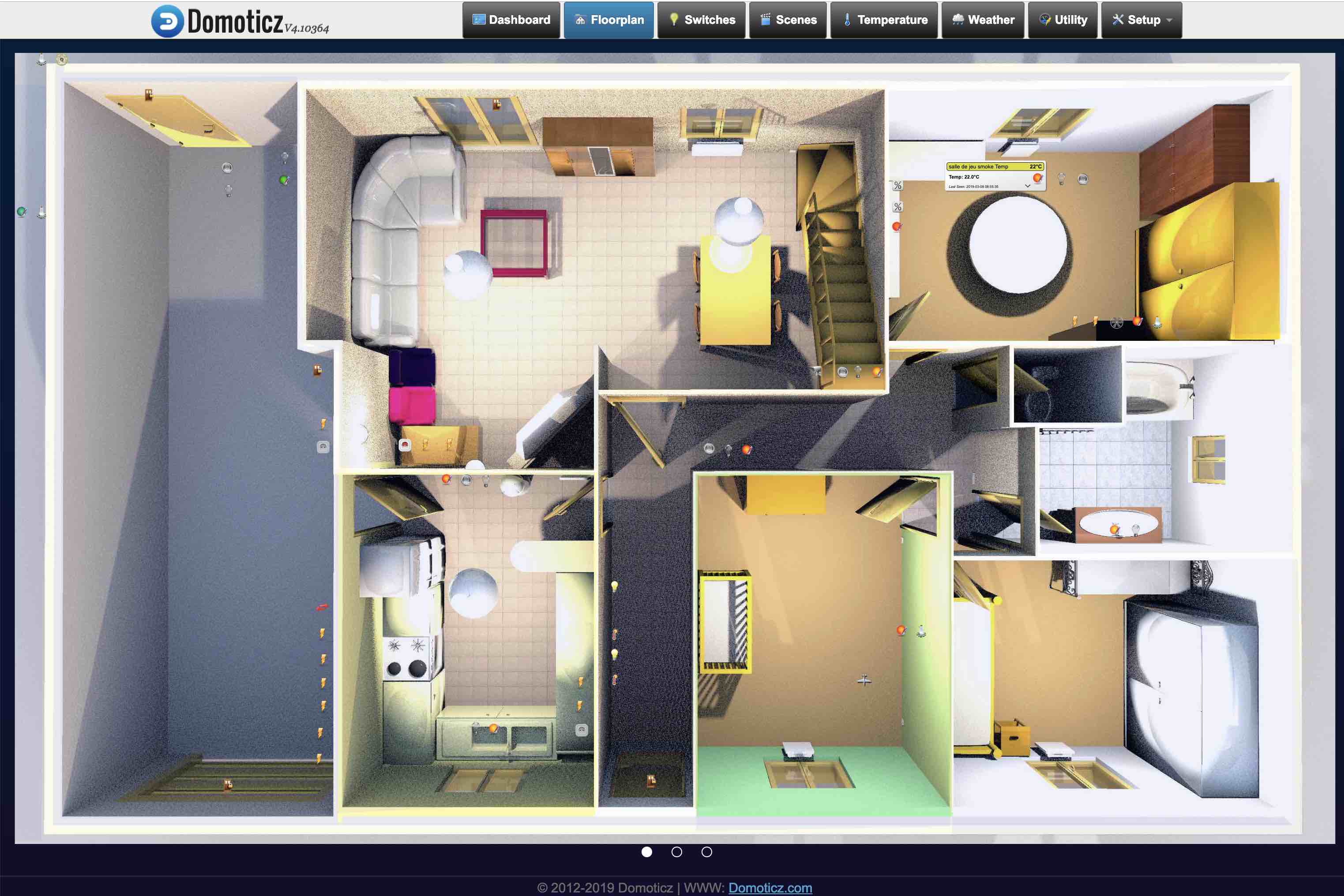 Plan d'habitat dans domoticz