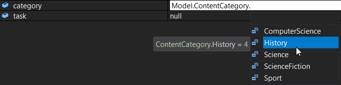 Changing a value using auto-complete