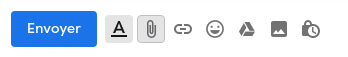 L’icône pour envoyer une pièce jointe en bas de votre mail dans Gmail - Capture d'écran