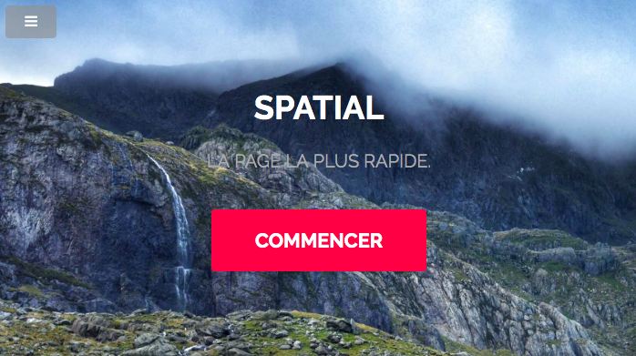 Landing page de spatial