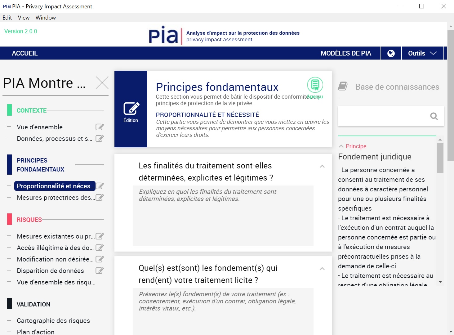 Fondements d'un traitement de données personnelles