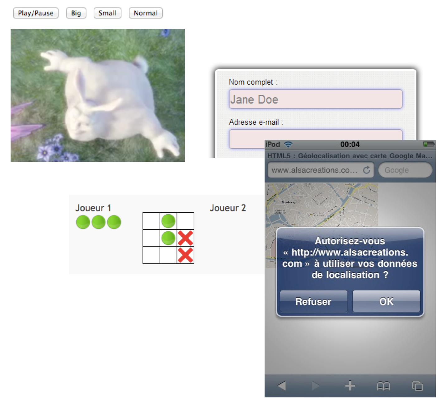 Nouveaux usages permis par HTML5
