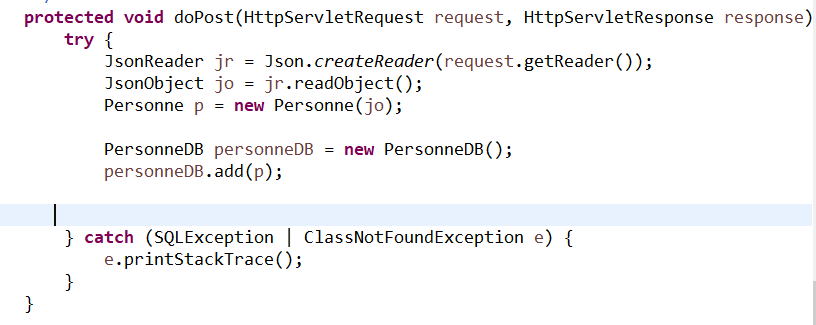 Servlet JEE - Java api for json processing par yat ha - OpenClassrooms