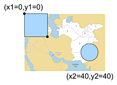 Zones cliquables sur cette carte