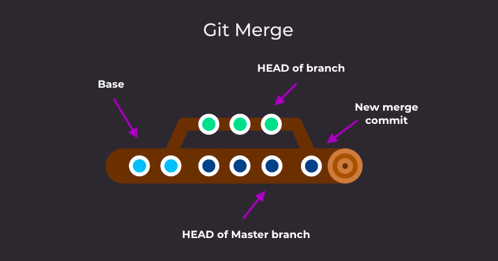 Add commit history of both branches using Git Merge