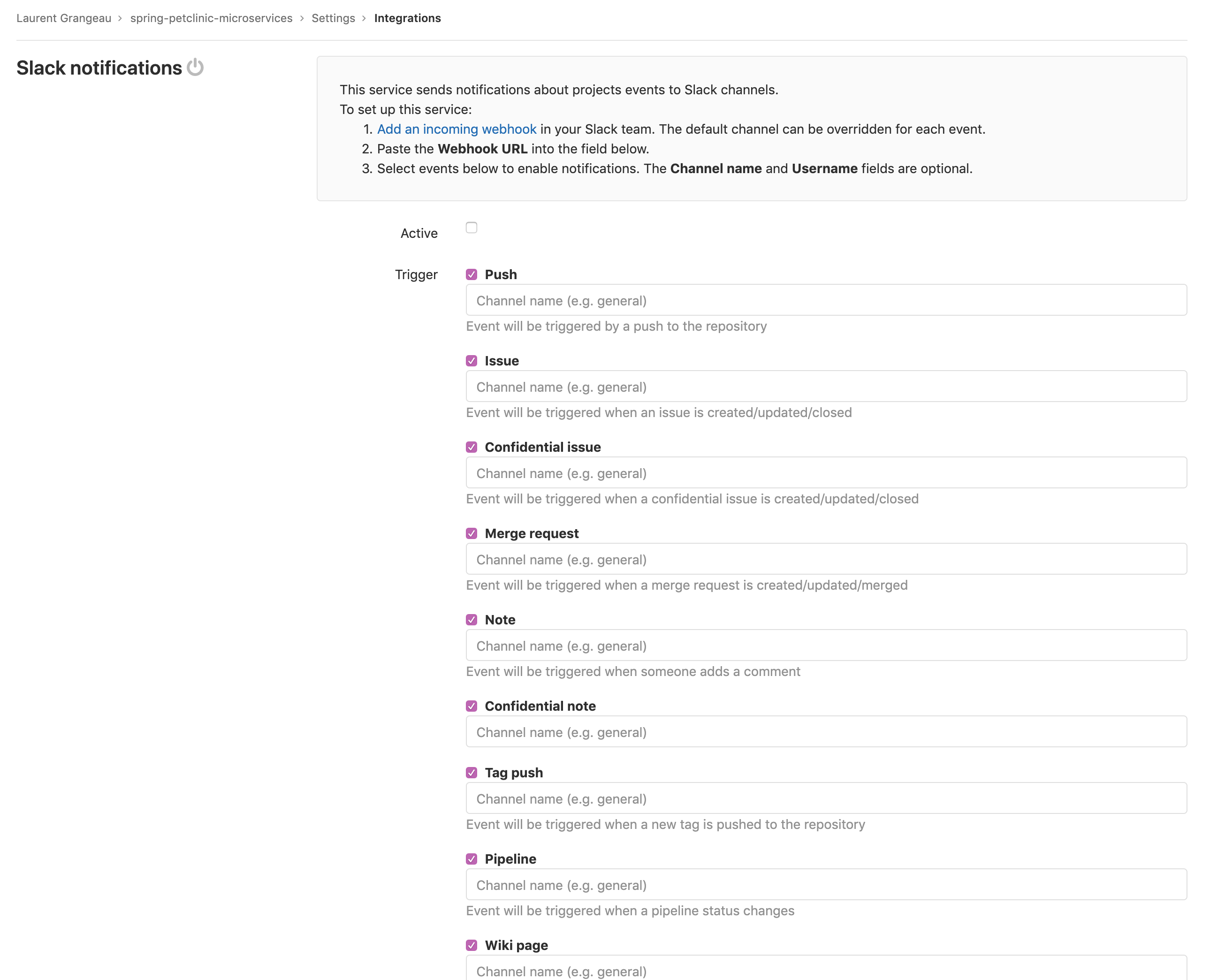 Activez les notifications Slack