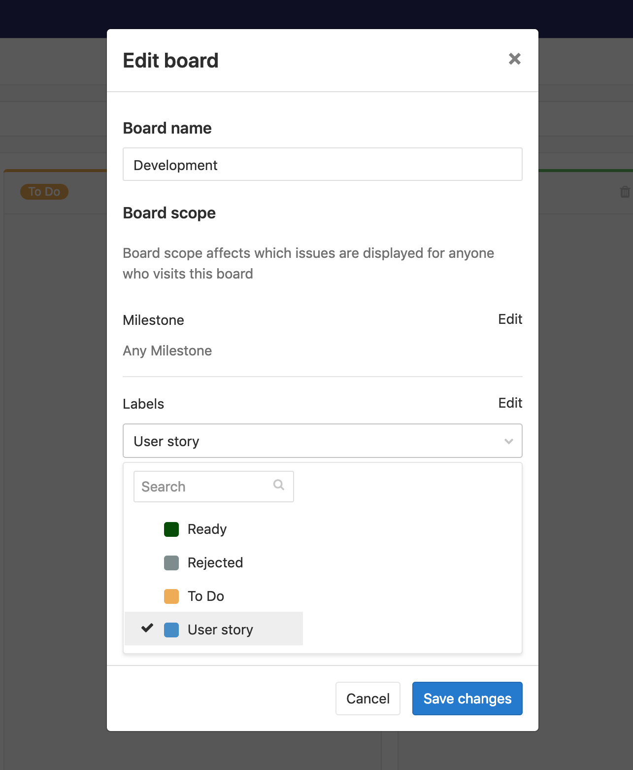 Configurez vos Boards