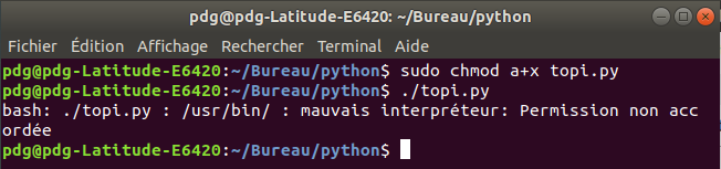 exécution des scripts python en ligne de commande - je ne parvient pas ...