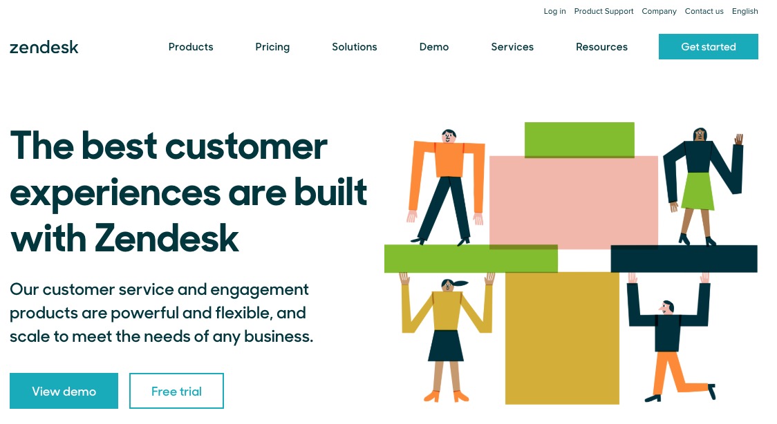 Let us consider the Zendesk customer support software website