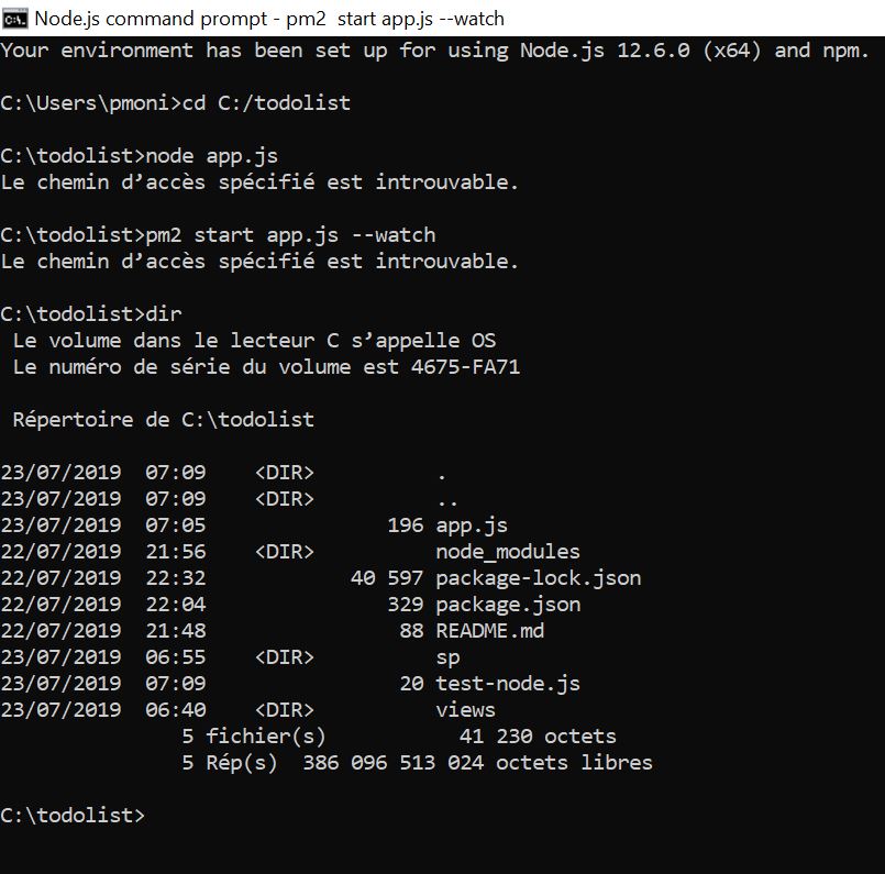 Probleme Cmd Node Js Chemis D Acces Specifie Introuvable Par Pierremonier1 Openclassrooms