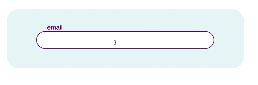 Le champ email animé en CSS qui devient rouge dès la première lettre tapée si l'adresse mail n'est pas au bon format
