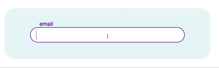 Le champ email animé en CSS qui devient rouge, avec une effet de fondu, si l'adresse mail n'est pas au bon format
