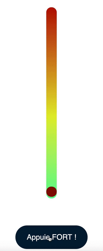 Une animation CSS d'un forcemètre