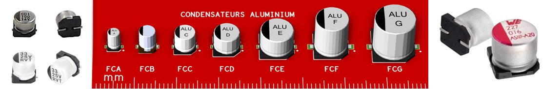 Packages de condensateurs électrolytiques aluminium