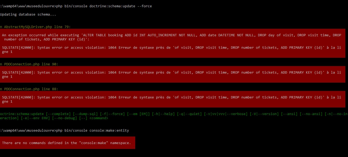 doctrine ORM probleme integration base de donnees - problems cration ...