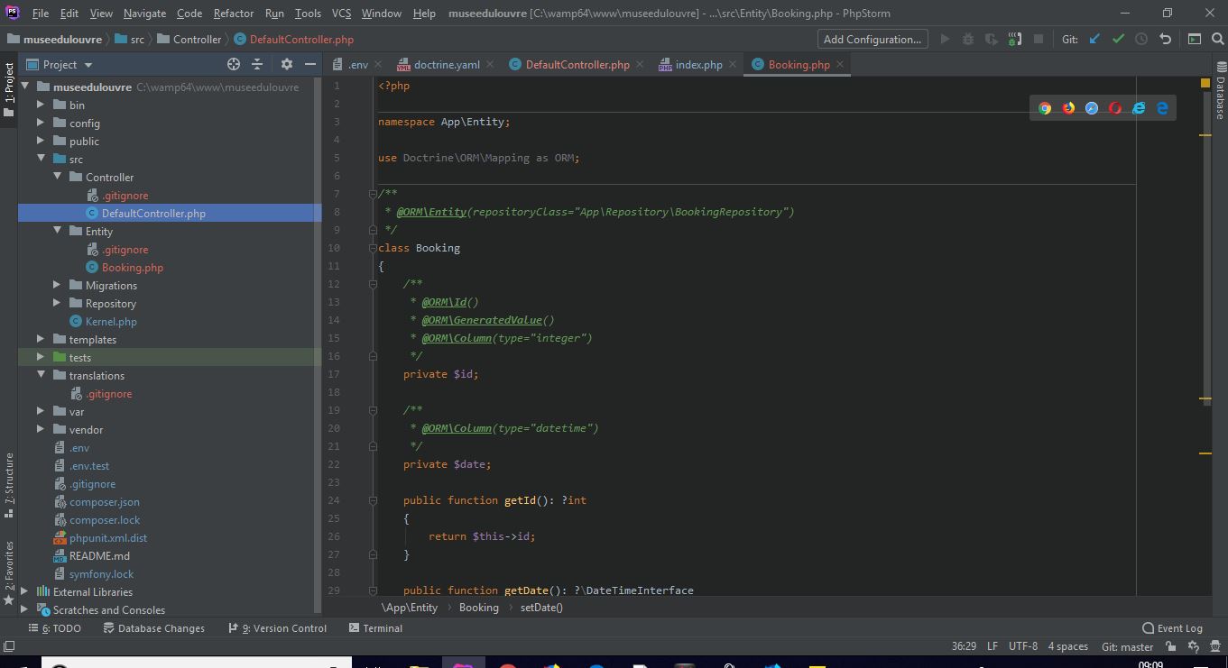 doctrine ORM probleme integration base de donnees - problems cration ...