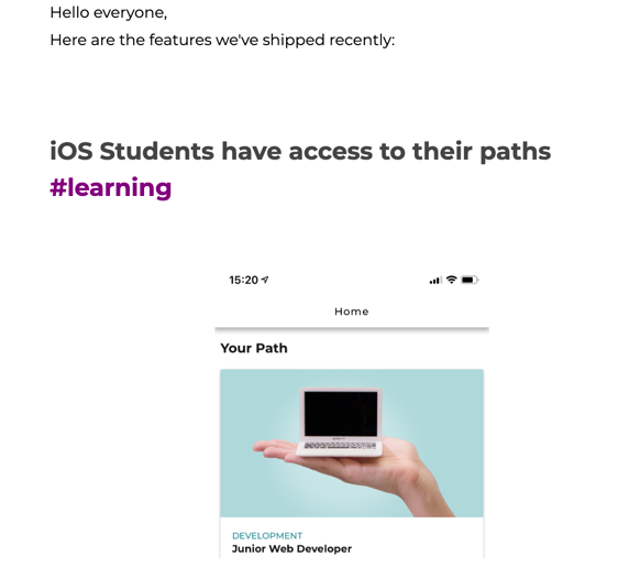 product newsletter