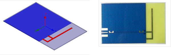 Antenne sur PCB de type IFA 2.4GHz: https://www.nxp.com/docs/en/user-guide/UM10992.pdf
