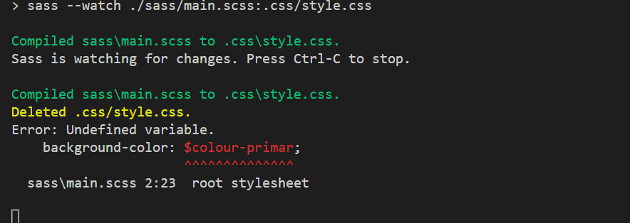 Illustration d'une erreur dans le code