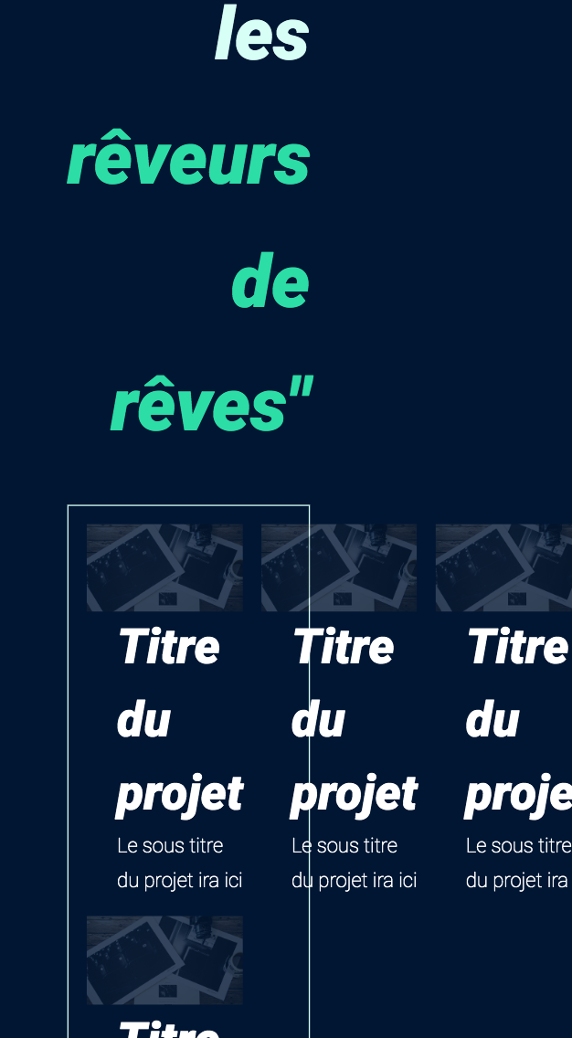 Image du portfolio sur mobile