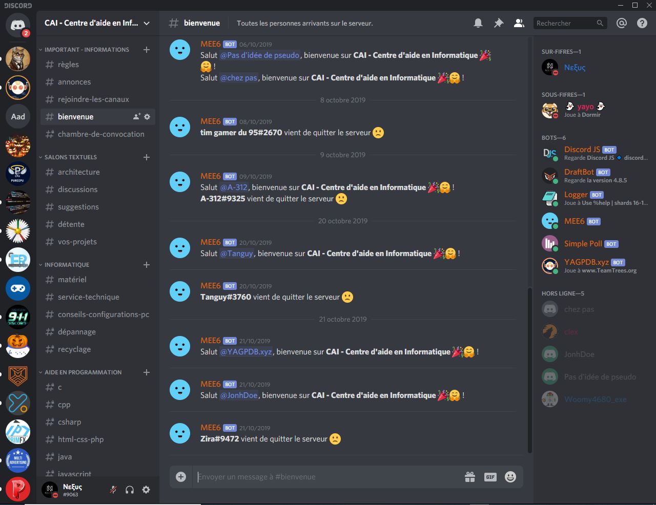 (Discord) Groupe de discussion sur l’informatique – Un serveur Discord …