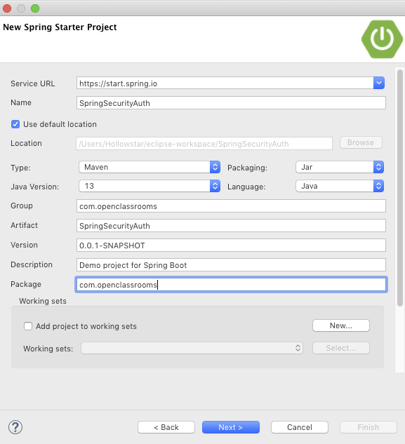 Spring Initializr in Eclipse