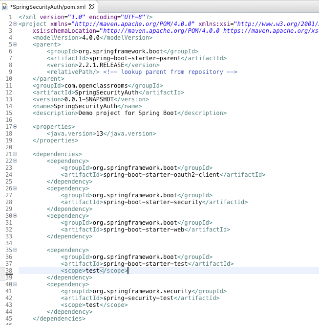 Dependencies in pom.xml