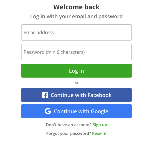 OAuth Login Page