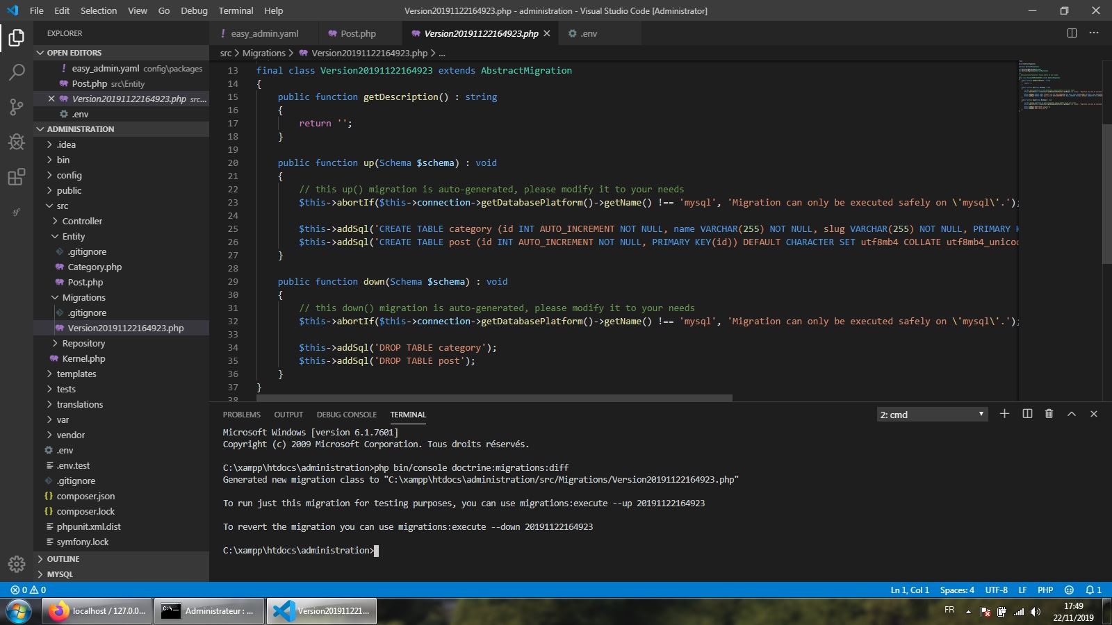 [Résolu] [SF4] migrations problème par JadA.Idrissi - page 1 ...