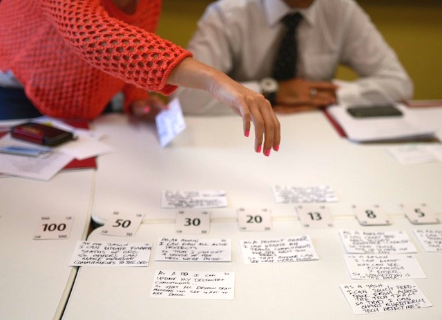 Une partie de planning poker