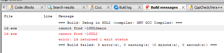 Не удается открыть файл включение sdl h no such file or directory