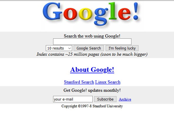 1erVersion Google 1998