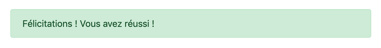 Exemple de composant d'alerte de Bootstrap