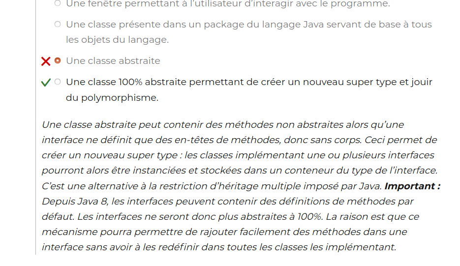 Erreur ambigu t  QCM JAVA OpenClassroom  par Saturnainn 