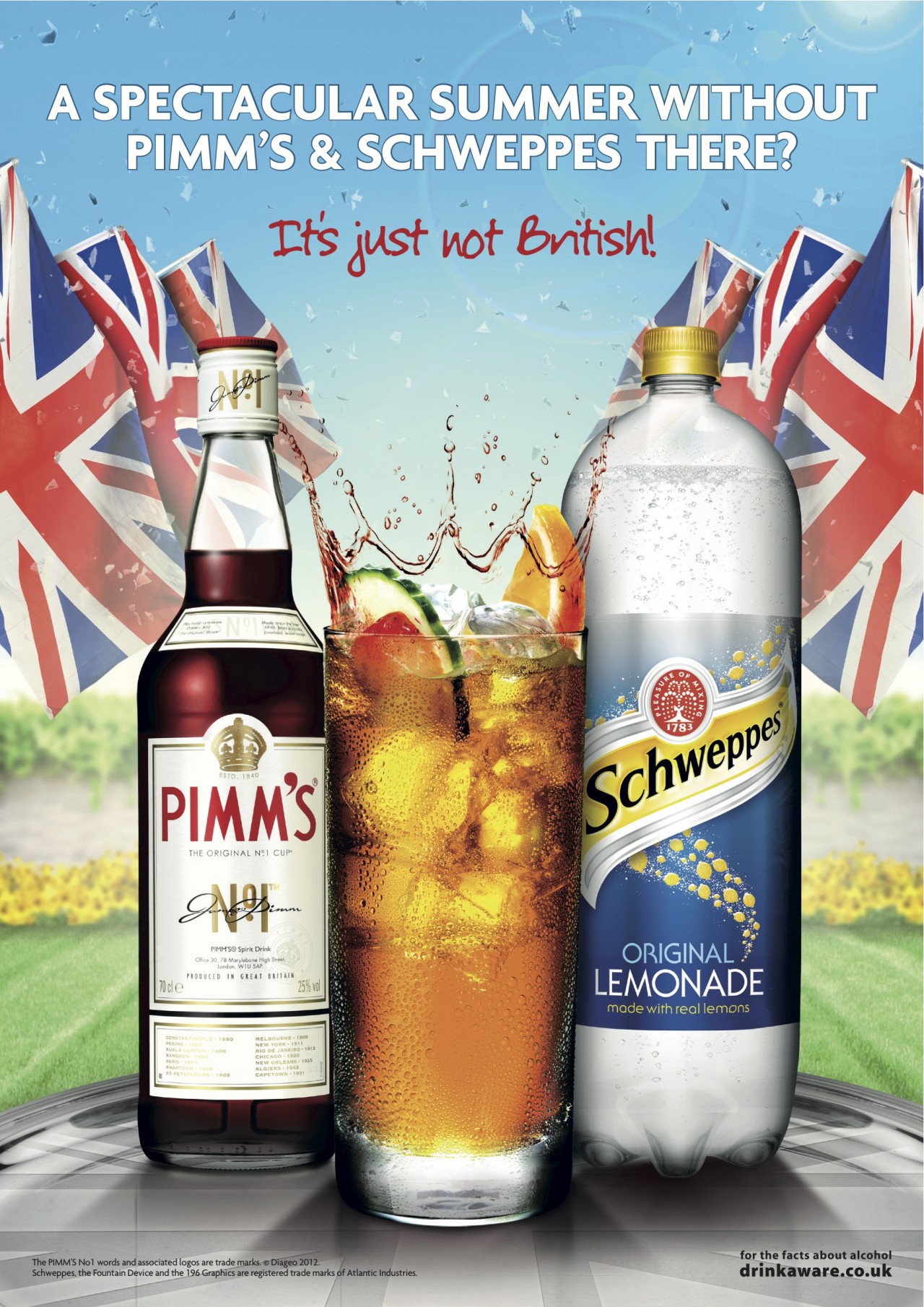 Pimms: the taste of summer advertisement poster.