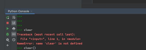 clear console pycharm