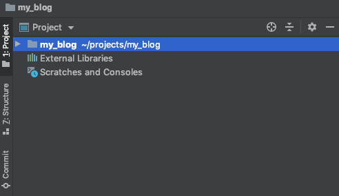 PyCharm project tree.