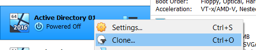 clone complet virtualbox