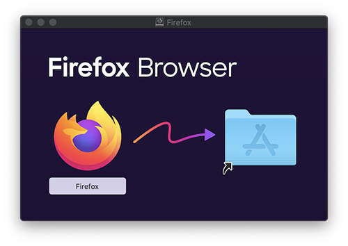Glissez Firefox dans Applications