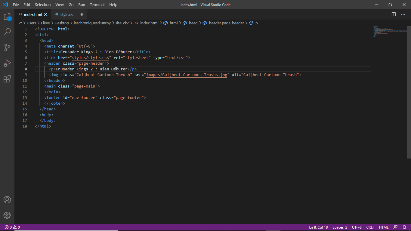 Comment Faire Un Header Css Mettre du texte et une image dans un header - page 1 - OpenClassrooms