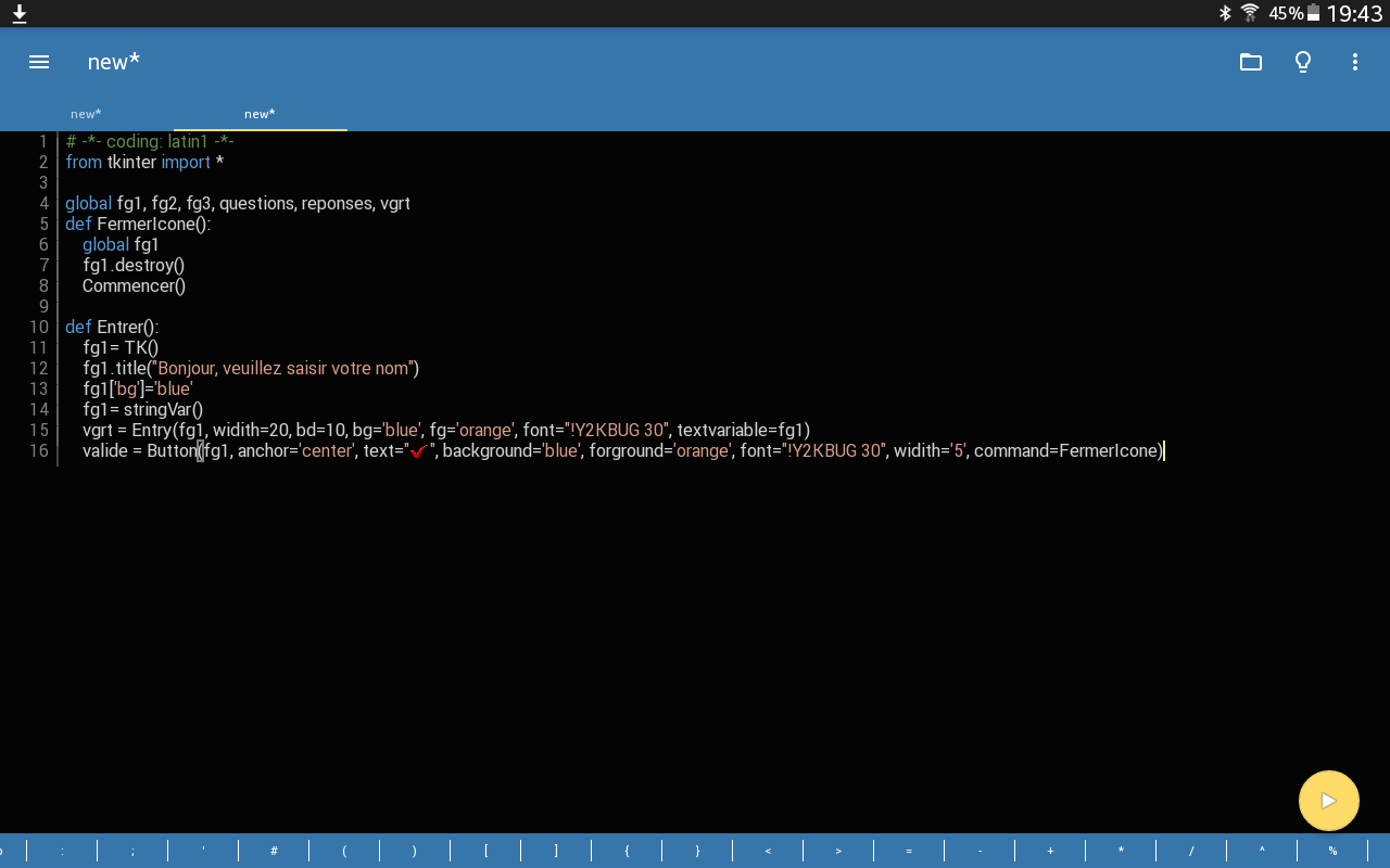 [Résolu] SQLite tkinter python par Mao1236 - page 1 - OpenClassrooms