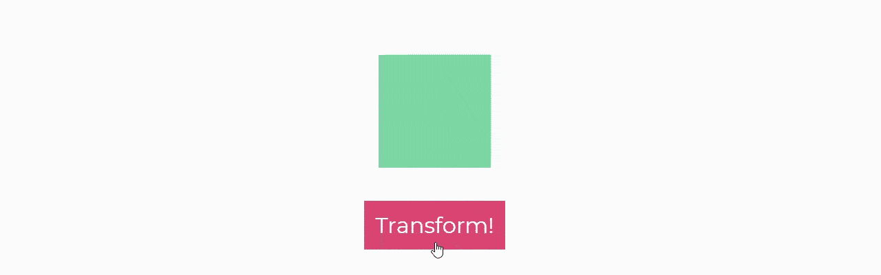Une animation d'un carré qui se déplace en diagonale