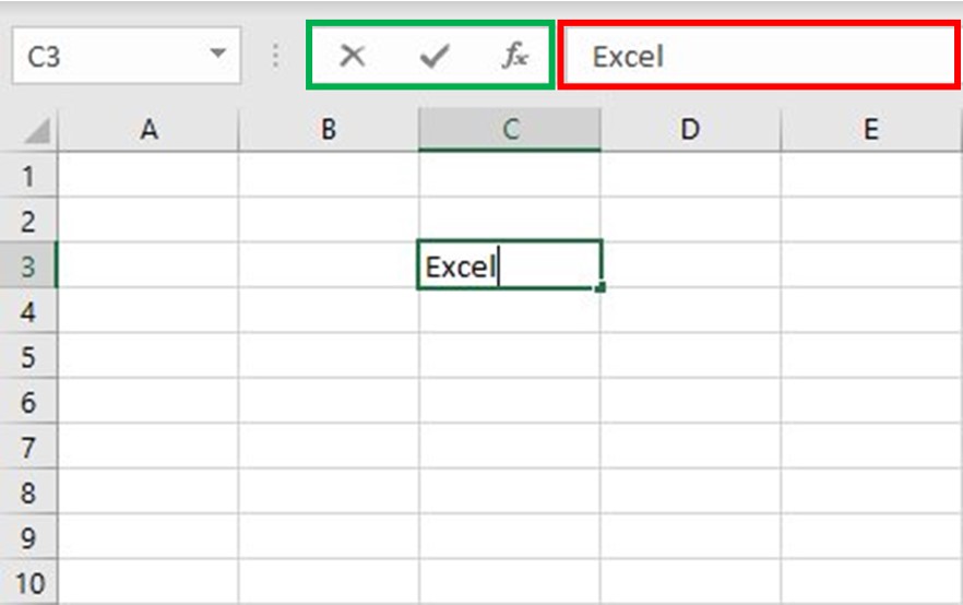 Saisissez Excel dans la cellule C3