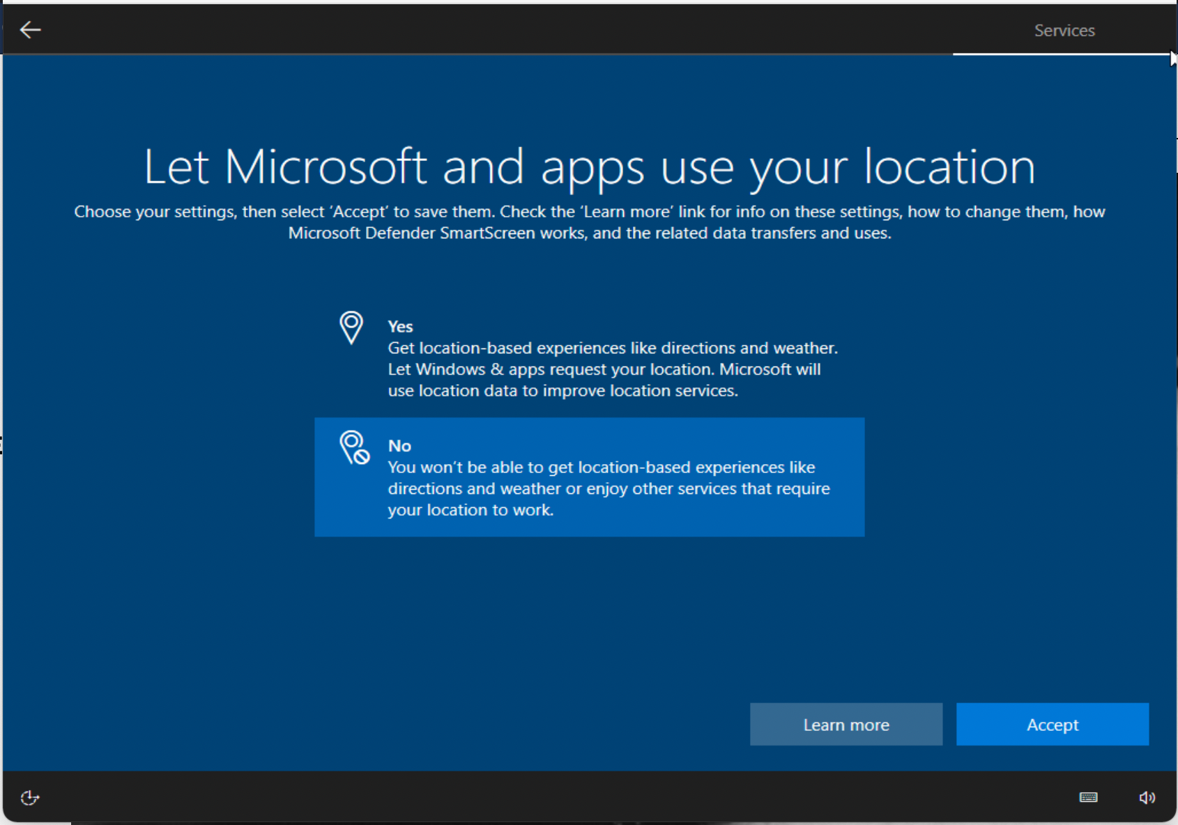 Let Microsoft use your location